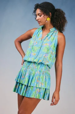 Cara Pleated Mini Dress