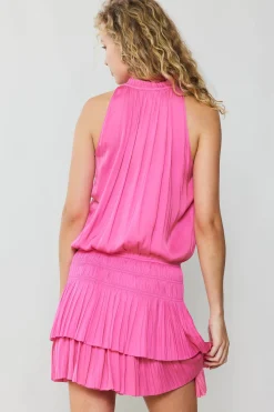 Cara Pleated Mini Dress