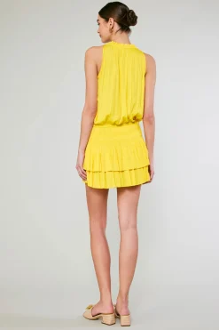Cara Pleated Mini Dress
