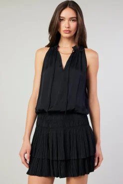 Cara Sleeveless Pleated Mini Dress