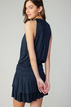 Cara Sleeveless Pleated Mini Dress