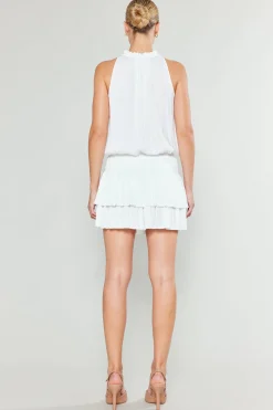 Cara Sleeveless Pleated Mini Dress