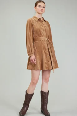Carmel Corduroy Mini Dress