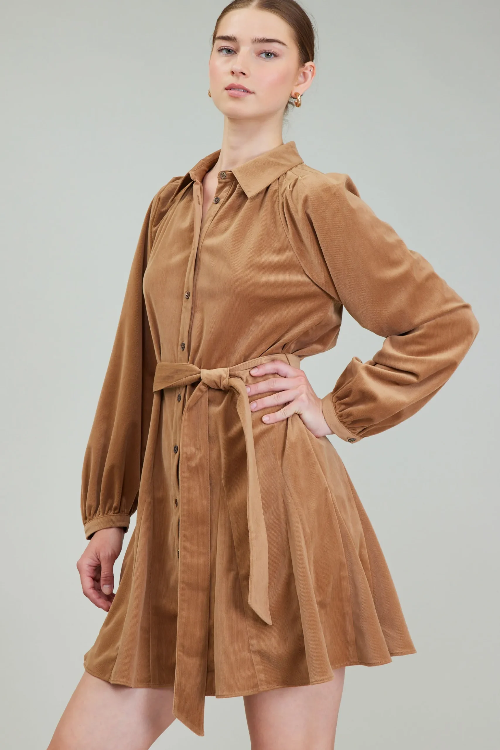 Carmel Corduroy Mini Dress