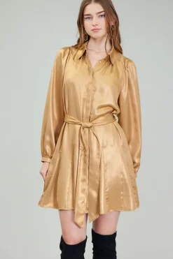 Carmel Metallic Mini Dress