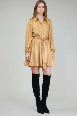 Carmel Metallic Mini Dress