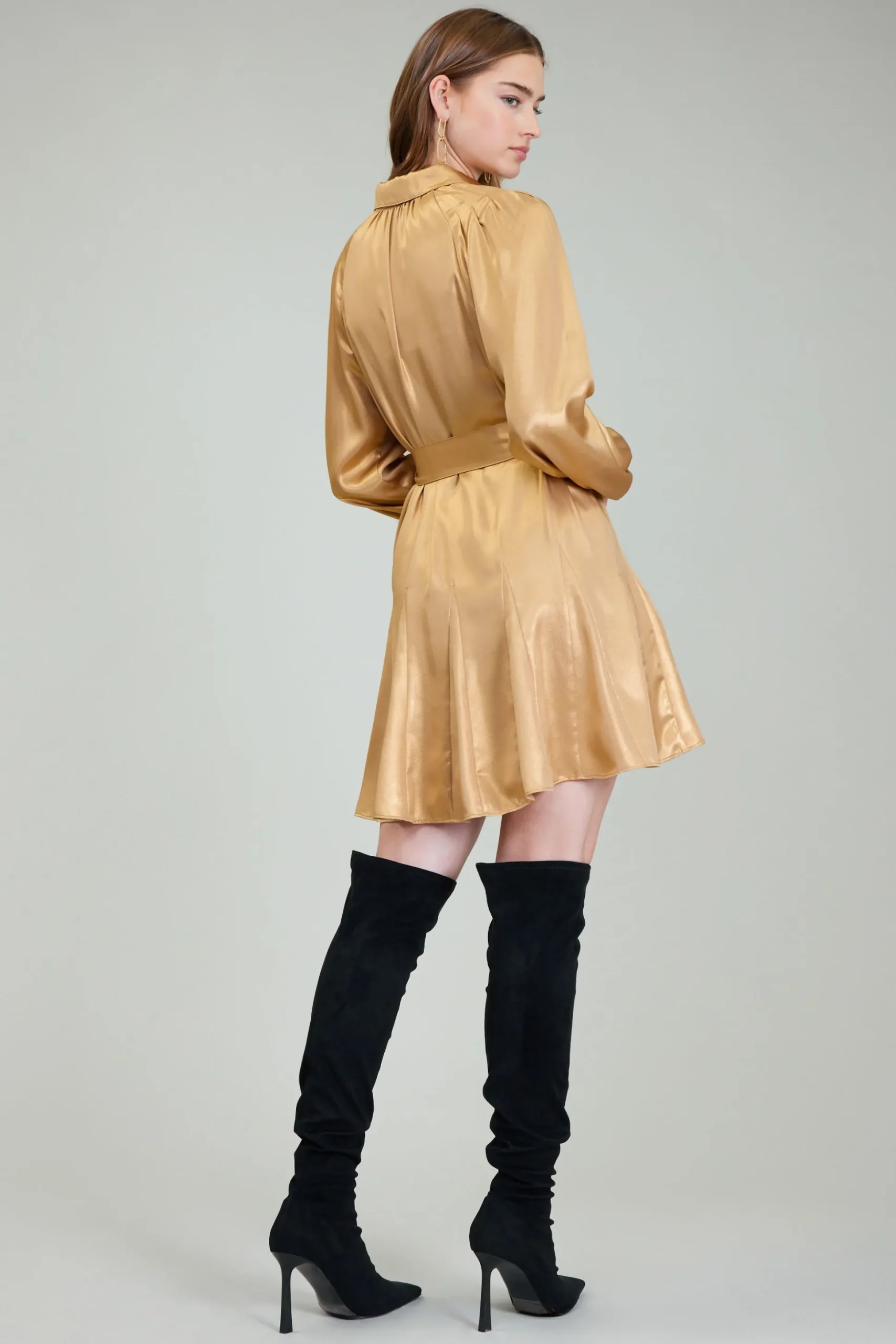 Carmel Metallic Mini Dress