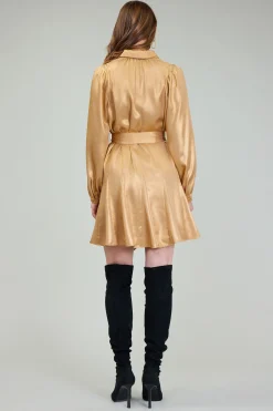 Carmel Metallic Mini Dress