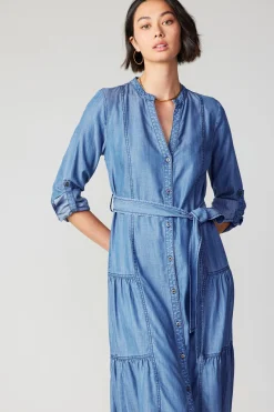 Chambray Buttondown Dress