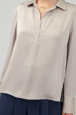 Collared Splitneck Blouse