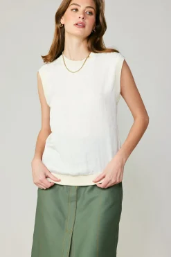 Contrast Crewneck Top