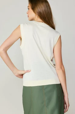 Contrast Crewneck Top