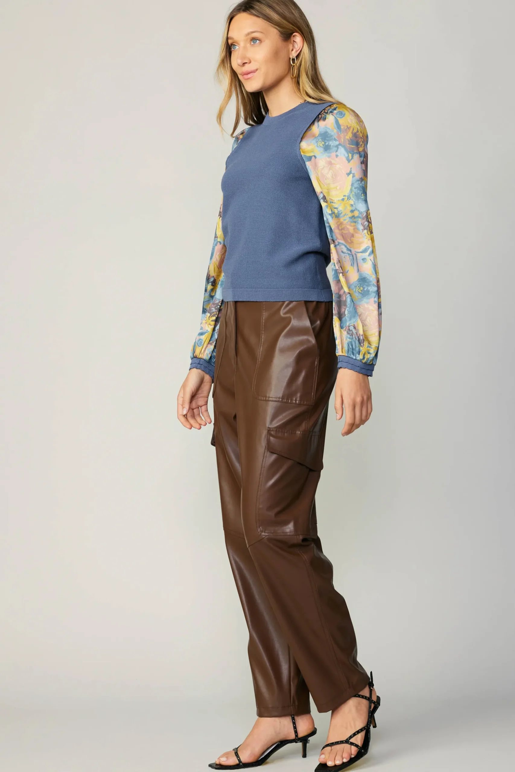 Contrast Sleeve Sweater Top