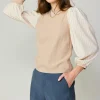 Contrast Sweater Top