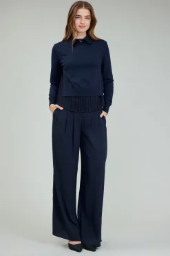 Corduroy Knit & Woven Top