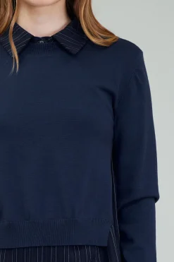 Corduroy Knit & Woven Top