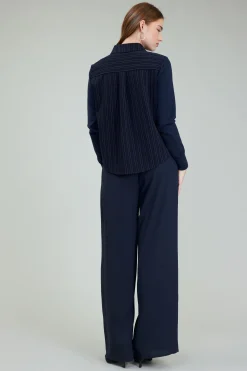 Corduroy Knit & Woven Top