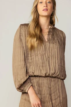 Crinkle Plisse Blouse