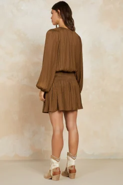 Crinkle Texture Smocked Mini Dress