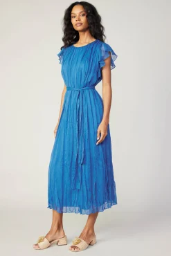 Crinkled Texture Flutter Dress