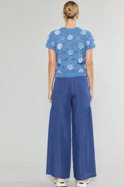 3D Floral Crochet Top