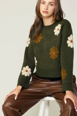 Daisy Embroidered Sweater