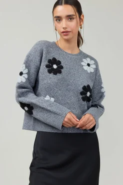 Daisy Embroidered Sweater