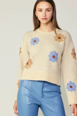 Daisy Embroidered Sweater