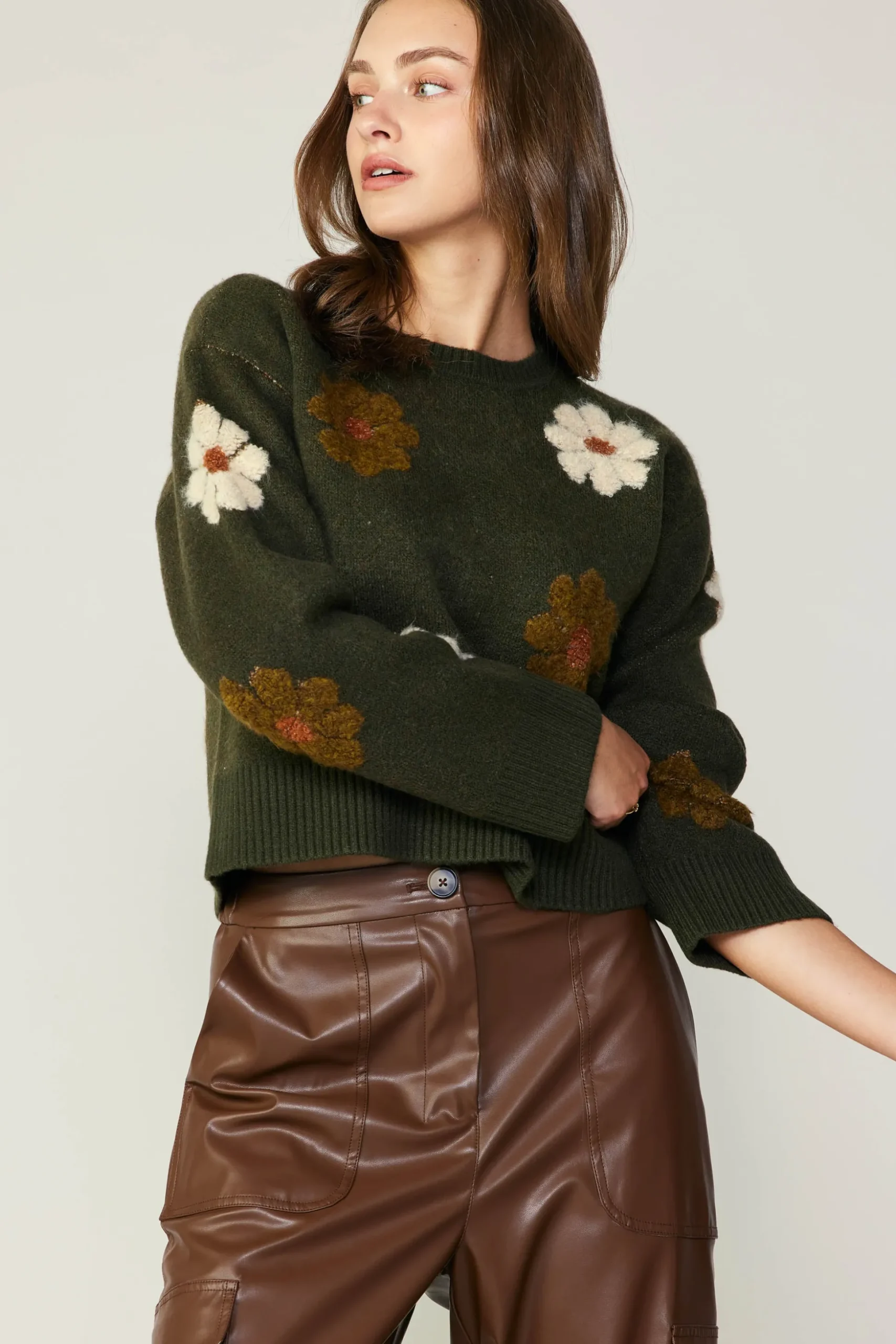 Daisy Embroidered Sweater