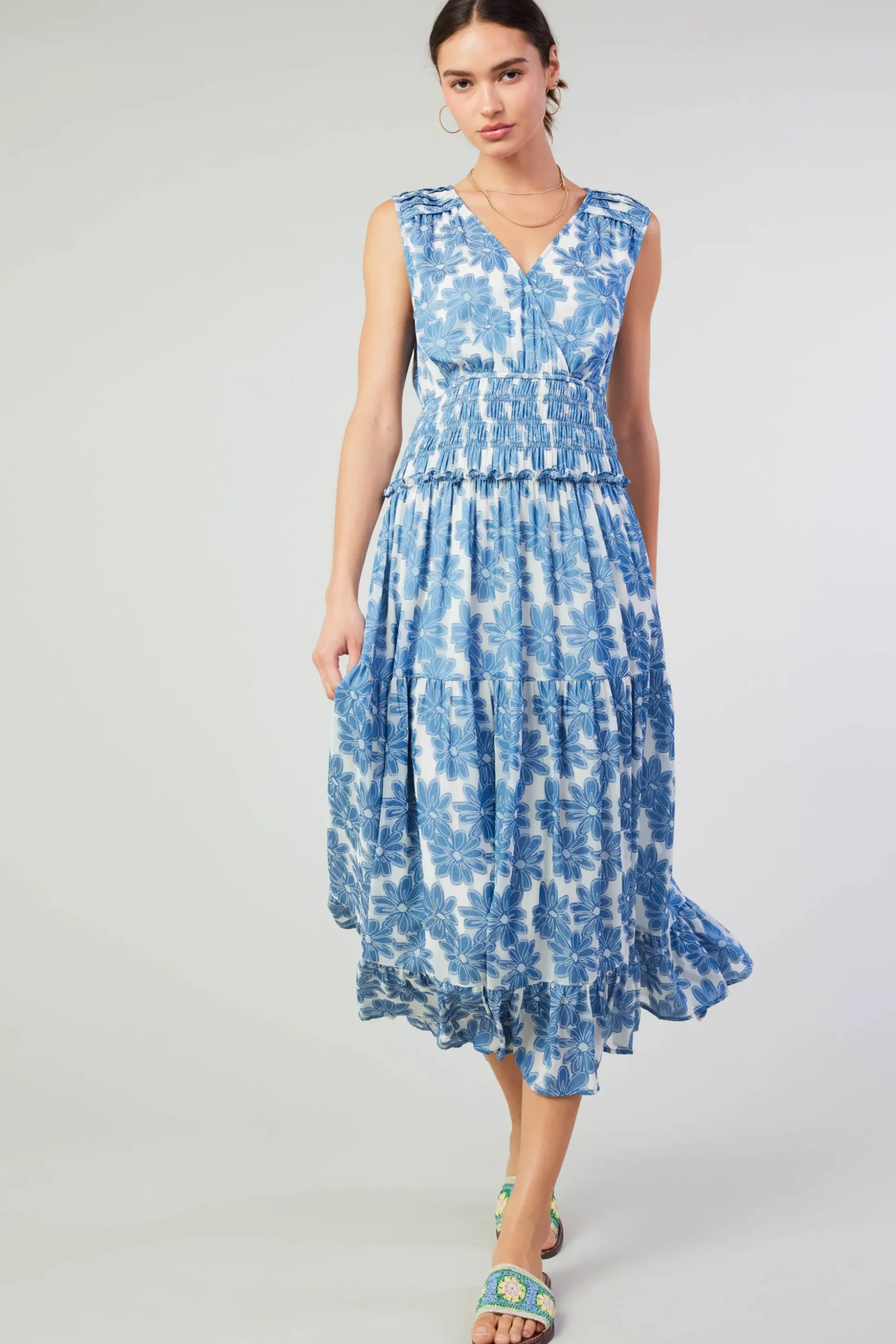 Daisy Jacquard Maxi Dress