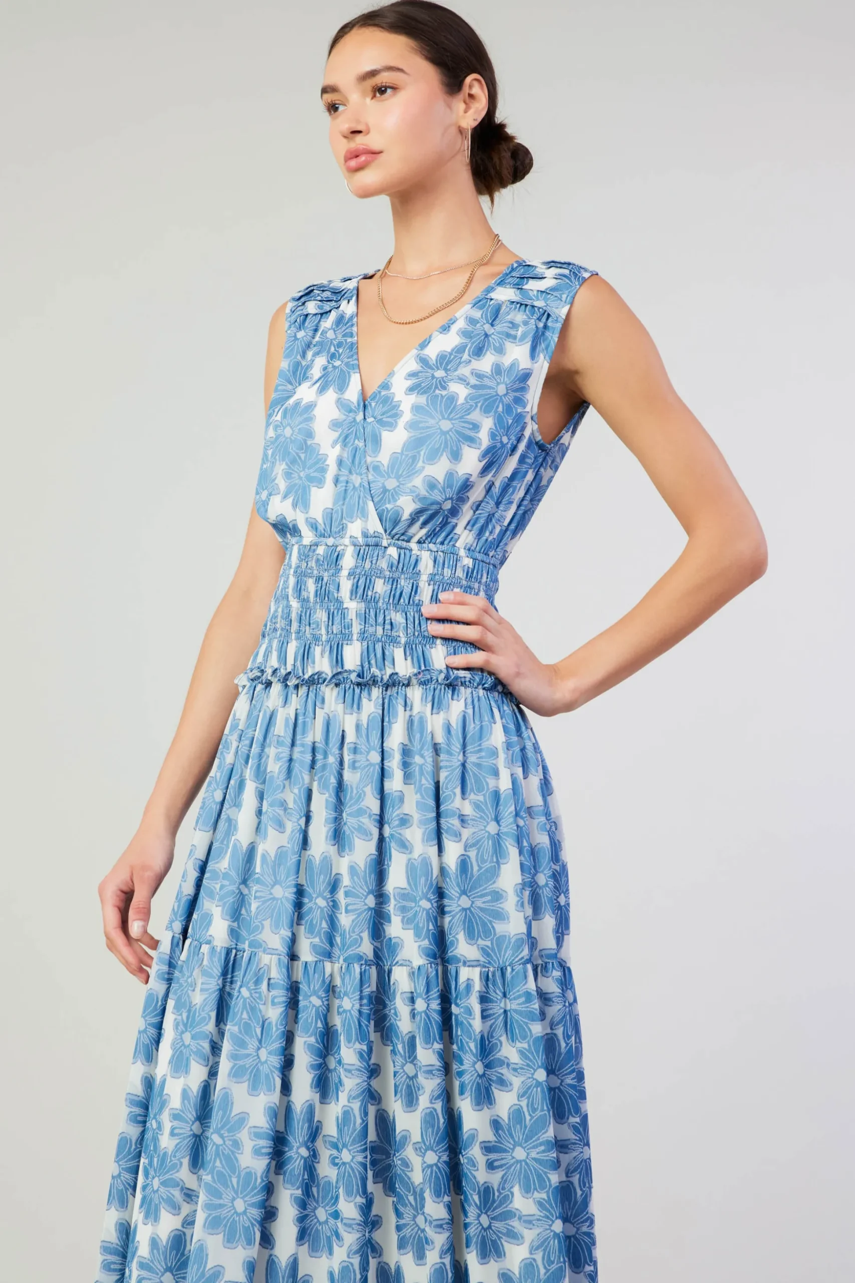 Daisy Jacquard Maxi Dress