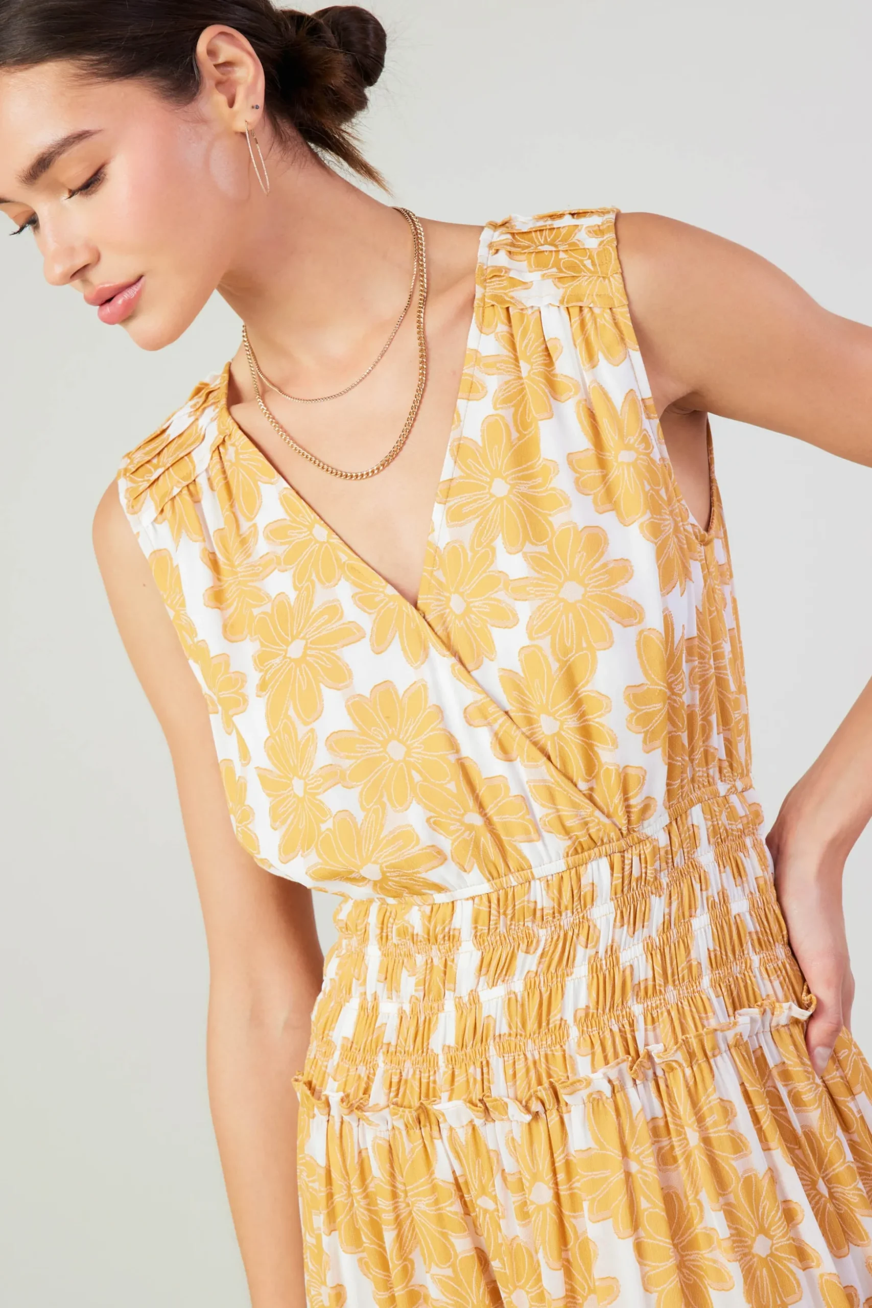 Daisy Jacquard Maxi Dress