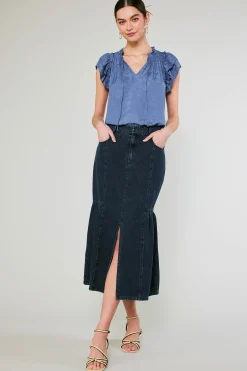 Denim Midi Skirt