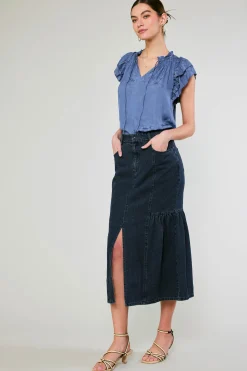 Denim Midi Skirt