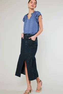 Denim Midi Skirt