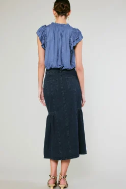 Denim Midi Skirt