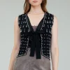Embellished Cardigan Vest