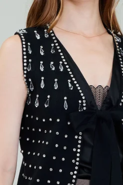 Embellished Cardigan Vest