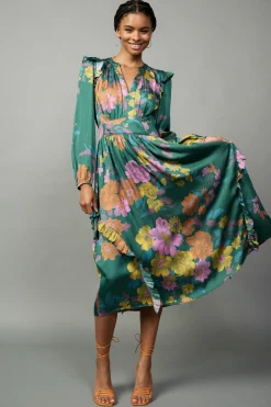 Emmaline Botanical Midi Dress