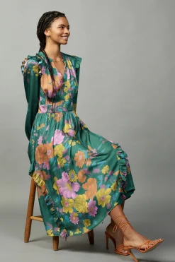Emmaline Botanical Midi Dress