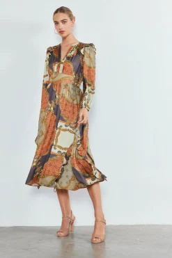 Emmaline Ruffled Midi Dress