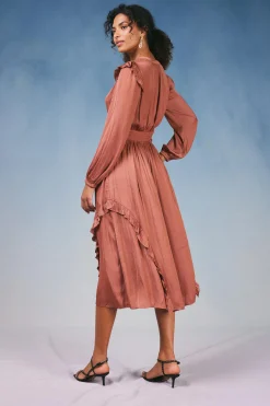 Emmaline Ruffled Midi Dress