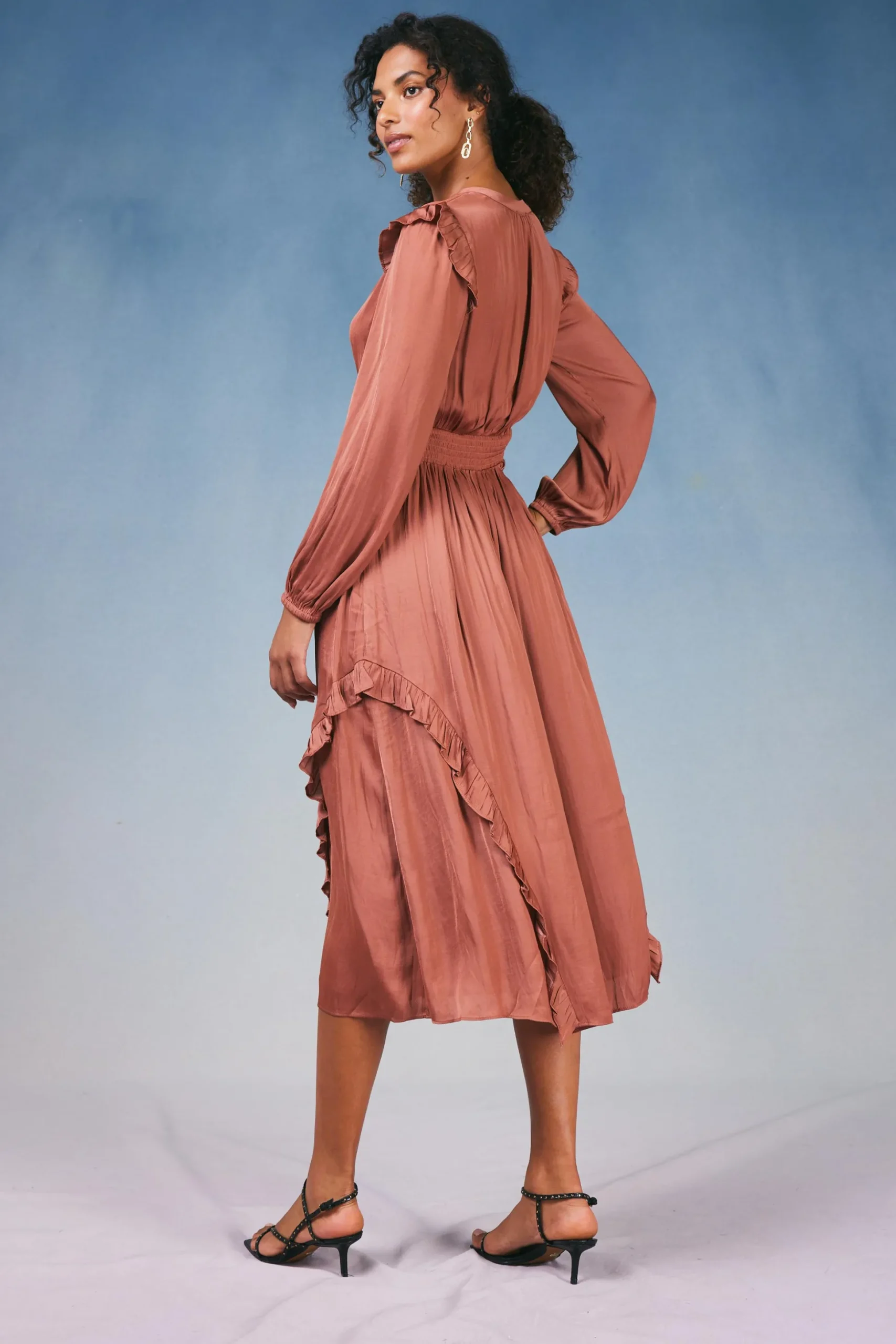 Emmaline Ruffled Midi Dress