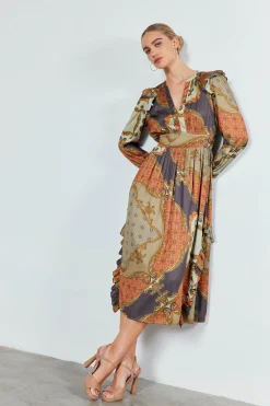 Emmaline Ruffled Midi Dress