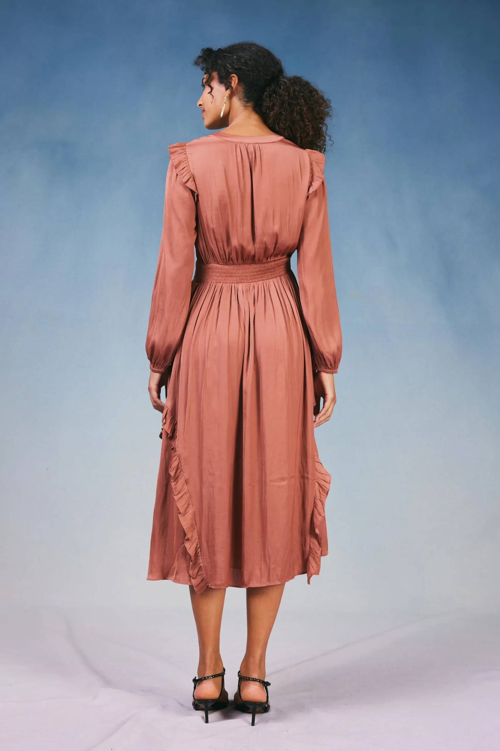 Emmaline Ruffled Midi Dress