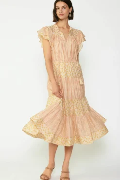 Everleigh Flutter Sleeve Midi Dress