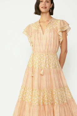 Everleigh Flutter Sleeve Midi Dress