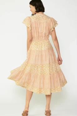 Everleigh Flutter Sleeve Midi Dress