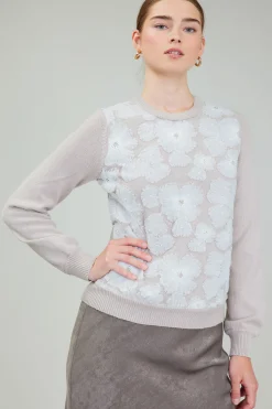 Floral Applique Sweater