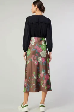Floral Bias Skirt